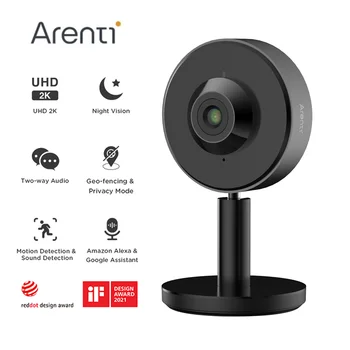 Arenti Laxihub 2K Камеры Видеонаблюдения IP-Камера Домашней Безопасности Wi-Fi Беспроводная Камера Радионяня Ночного Видения 2,4 и 5 ГГц