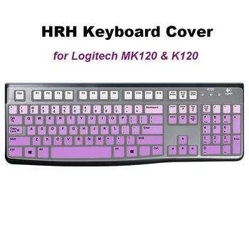 Силиконовый чехол для клавиатуры Logitech MK120 & K120, эргономичная настольная клавиатура, Проводная USB, Водонепроницаемая Защитная кожа, Макет США