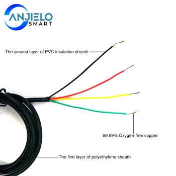 Anjielosmart Удлинительный кабель для видеосвязи 10 М/20 М/30 м, луженый медный провод 4x0,2 мм для системы видеодомофона