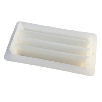 Силиконовая форма для мыла ручной работы, прямоугольные формы для хлеба и тостов, разделительная форма 241x128 мм/ 9.49x5.04 дюйма