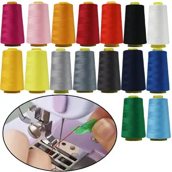 3000 ярдов прочных полиэфирных швейных ниток Профессиональные швейные машинные нитки для швейной иглы Размером 11-14, которые нелегко сломать