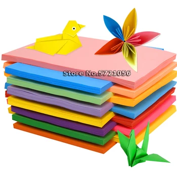 10 Цветовых сочетаний 50 листов / лот Бумага для оригами Двухсторонняя Однотонная складная бумага Детская Ручная работа, Поделки для скрапбукинга, декор для рукоделия