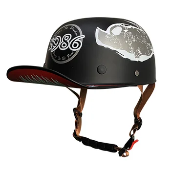 Мотоциклетный шлем, Ретро-шлем для электромобилей, бейсбольная кепка с гангстерской символикой, расписной шлем-ковш, кепка с козырьком.