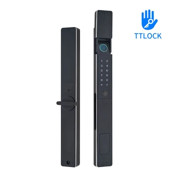 Приложение Smart TTLOCK из алюминиевого сплава с автоматической скрытой блокировкой отпечатков пальцев Поддерживает виртуальный пароль-ключ с заряжаемой батареей емкостью 3000 мАч