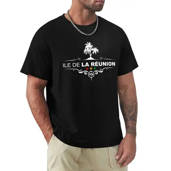 Остров Реюньон, 974 - RS, футболка, футболки для тяжеловесов, рубашка с животным принтом для мальчиков, милая одежда, мужские футболки с графическим рисунком