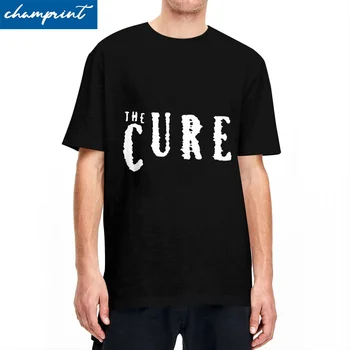Белая футболка с логотипом для мужчин и женщин, футболки с круглым вырезом и коротким рукавом, хлопковые топы The Cure