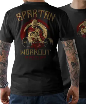 Модная футболка 2019 года - SPARTAN WORKOUT - Фитнес, бодибилдинг, Power no. Футболка с обезболивающим эффектом