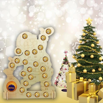 Форма для календаря с обратным отсчетом Санта-Клауса, форма для стола из эпоксидного силикона, Мягкая керамическая штукатурка, орнамент, подвеска для домашнего декора