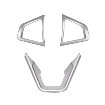 3ШТ серебряная накладка на рулевое колесо Рамка кнопки рулевого колеса для Ford Fusion Mondeo 2013-2019