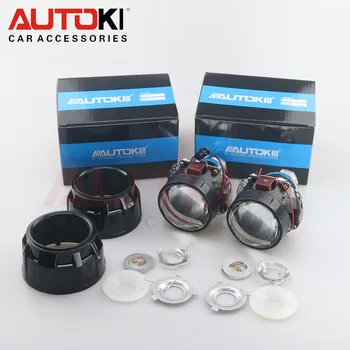Autoki 2017 Обновление 2,5 дюйма H1 Mini VER 7,1 HID Биксеноновый Объектив Проектора + Маска LHD RHD для Автомобильных Фар H1 H4 H7 H11 9005 9006