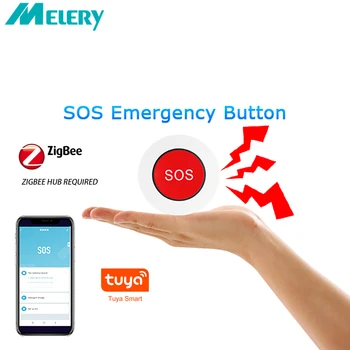 Кнопка Zigbee 3.0 SOS Smart Life Tuya Alarm Аварийный Беспроводной Пульт Дистанционного Управления Персональная Домашняя Система Безопасности для Детей Старшего возраста