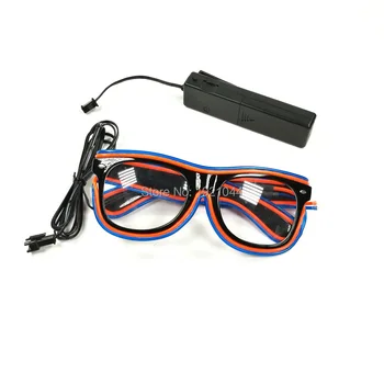 Высококачественные светящиеся очки, 5 штук, очки из EL-проволоки с активным звуком постоянного тока-3 В, Новые очки для выпускного вечера, принадлежности для вечеринок