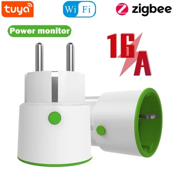 NEO Coolcam Smart Plug Zigbee WiFi Розетка 3680 Вт 16A Мощность Мониторинг Энергии Таймер Переключатель ЕС Розетка Голосовое Управление от Alexa Google