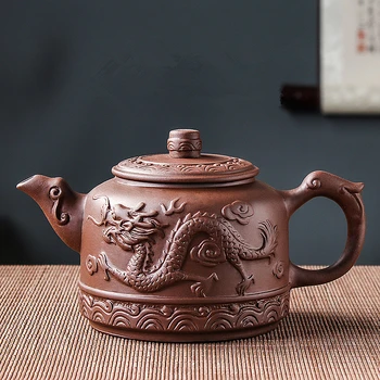 Бытовой чайный набор ручной работы для кунг-фу, чайник большой емкости, Красный глиняный чайник Xianglongde Bell, Фиолетовый глиняный горшок