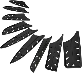 XYJ 9 ШТ. Пластиковые щитки для лезвий ножей Универсальные защитные приспособления для ножей для разделки хлеба Santoku Nakiri Нож для шеф-повара