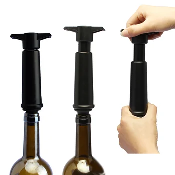 1 Комплект Вакуумной пробки для бутылок с вином 1 Насос + 2 крышки Герметизирующее средство для бутылок с вином, напитков, шляпных крышек Силиконовые Винные пробки