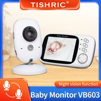 TISHRIC VB603 Видео Радионяня Для Матери И Детей Двустороннее Аудио Ночное Видение Видео Температура Безопасности Няня Камера 8 Колыбельных