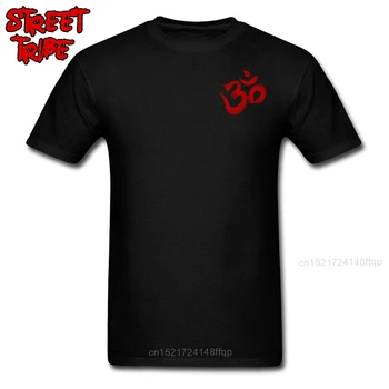 Футболка с надписью Om, мужская футболка Om, Черно-красные футболки, подарок отцу на день рождения, Хлопковая простая футболка, одежда для муай Тай на заказ.
