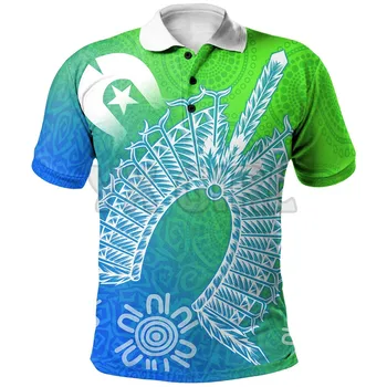 2022 Летние рубашки женщины для мужчин Островитянин Торресова пролива Маска Дхари Океанские Рубашки Поло С 3D принтом Футболки с коротким рукавом Топы camisas