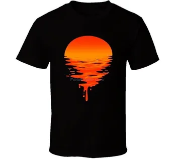 Sunset Cool Artwork Design Футболка с рисунком, Футболка, Толстовка, Футболка, мужская брендовая футболка, мужская футболка с круглым вырезом, летние футболки