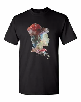 Горячие Продажи 100% Хлопчатобумажных Футболок на Заказ Psychedelic Head Forest Harajuku Printing T Shirt Custom Aldult Teen Unisex Classic