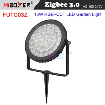 Miboxer FUTC03Z RGB + CCT 15 Вт Светодиодный Садовый Светильник Водонепроницаемый IP66 Умный Газонный Светильник Наружное Освещение Zigbee 3.0 Пульт Дистанционного Управления / шлюз