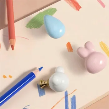 Керамическая ручка для детской комнаты, дверца шкафа, керамическая маленькая ручка из милого мультфильма, ручка ящика шкафа